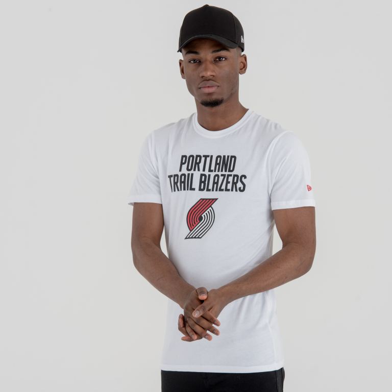 Ropa New Era Nba Blancos - Portland Trail Blazers Team Logo 15894MGSL